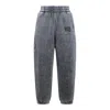 Alexander Wang Logo-embroidered Track Pants In Gray