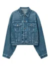 Alexander Wang Trucker Denim Jacket In Blue