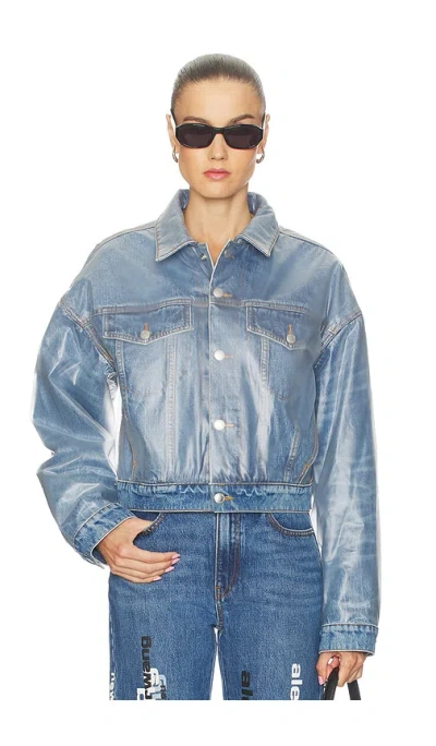 Alexander Wang Trucker Jacket In Blue