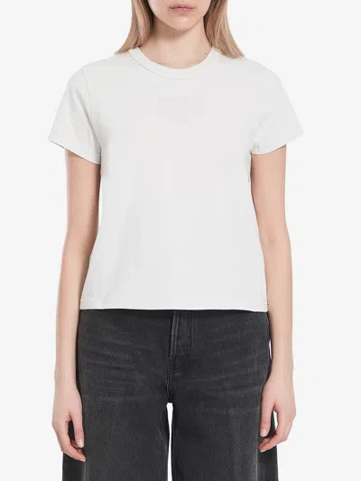 Alexander Wang Cropped Tshirt With Logo In White