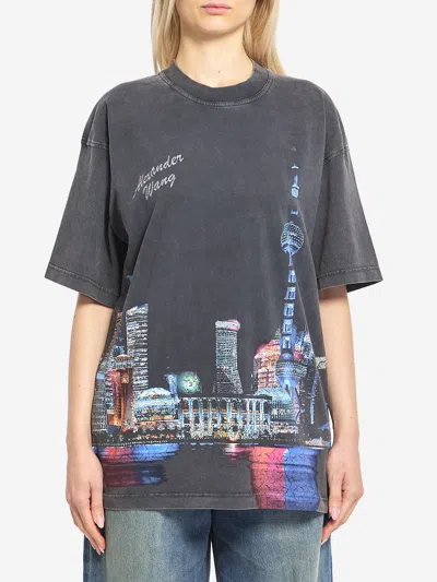 ALEXANDER WANG TSHIRT WITH RHINESTONES