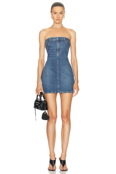 Alexander Wang Tube Dress In Deep Blue