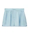 Alexander Wang Blue Cutout Shorts In Blue
