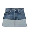 Alexander Wang Light Blue Denim Mini Skirt With Flap