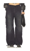 Alexander Wang Black Pre-styled Ripstop Cargo Pants In Black