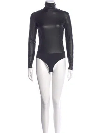 Pre-owned Alexander Wang Turtleneck Long Sleeve Bodysuit In Gray