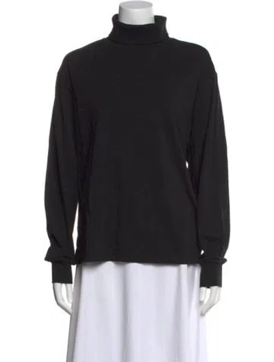 Pre-owned Alexander Wang Turtleneck Long Sleeve Sweatshirt In Black