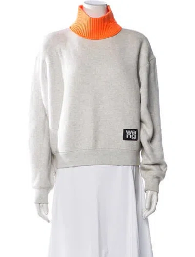 Pre-owned Alexander Wang Turtleneck Long Sleeve Sweatshirt In Multicolor