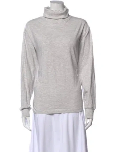 Pre-owned Alexander Wang Turtleneck Long Sleeve Top In Grey