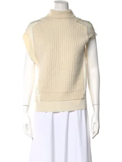 Pre-owned Alexander Wang Turtleneck Sleeveless Top In Neutral