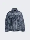Alexander Wang Tuxedo Coat In Tipped Shearling In Multi
