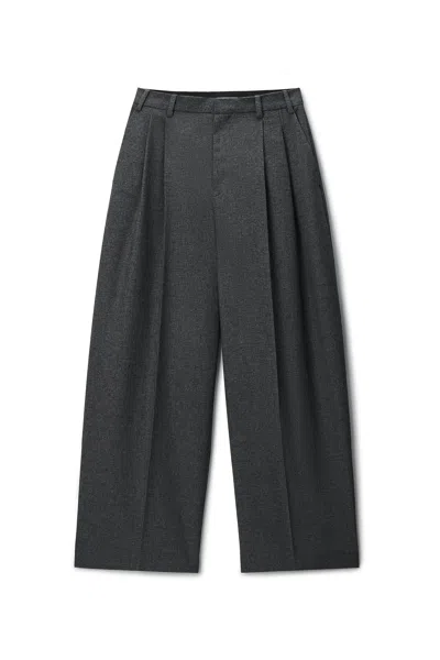 Alexander Wang Tweed Mid-rise Creased Pant In Black