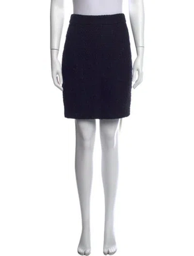 Pre-owned Alexander Wang Tweed Mini Skirt In Black