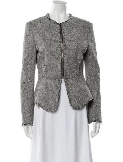 Pre-owned Alexander Wang Tweed Pattern Evening Jacket In Black