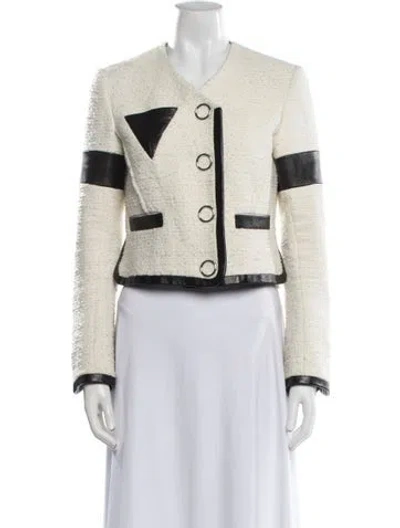 Pre-owned Alexander Wang Tweed Pattern Evening Jacket In Neutral