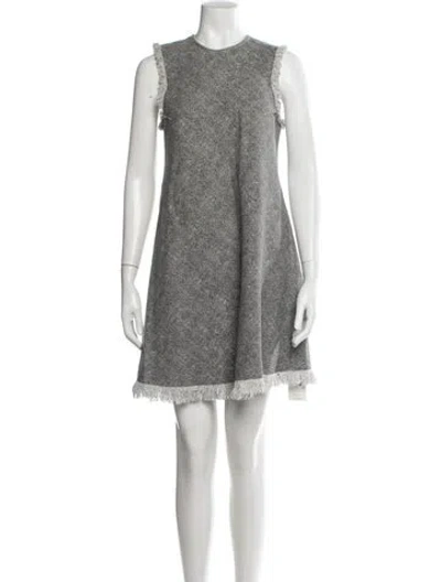 Pre-owned Alexander Wang Tweed Pattern Mini Dress In Gray