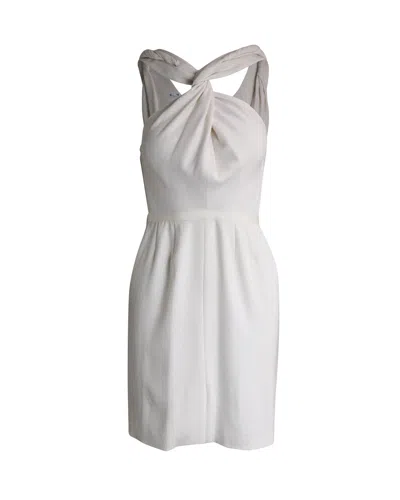 Alexander Wang Twist Front Mini Dress In White Acrylic