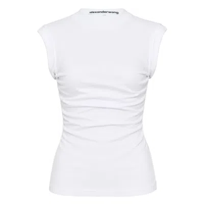Alexander Wang Twisted Bust Layered Tank In Animal Print