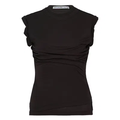 Alexander Wang Twisted Bust Layered Tank In Multi