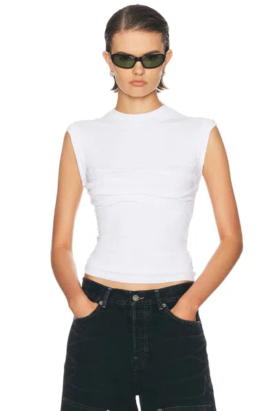 Alexander Wang Twisted Bust Layered Tank Top In White