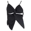 Alexander Wang Twisted Button Detail Tank Top In Black Cotton In Black
