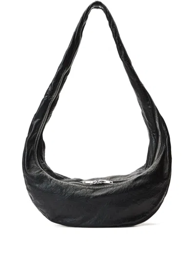 Alexander Wang Twyst Crossbody Bag In Memory Leather In Black