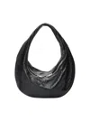 Alexander Wang Twyst Handle Bag In Memory Leather In Black