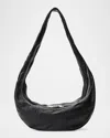 Alexander Wang Twyst Crossbody Bag In Memory Leather In Black
