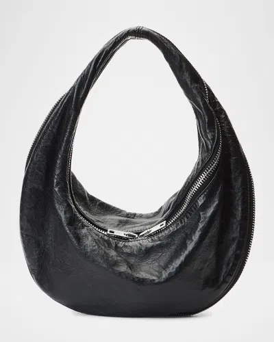 Alexander Wang Twyst Zip Leather Top-handle Bag In Black