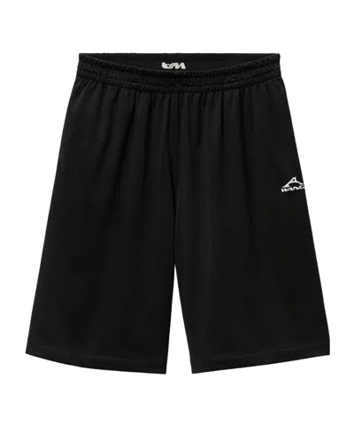 Alexander Wang Unisex Athletic Mesh Logo Basketball Shorts In Black
