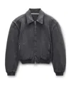 Alexander Wang Unisex Grey Organic Terry Moto Jacket In Gray
