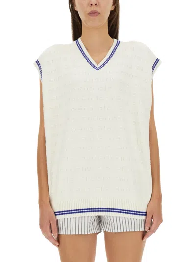 Alexander Wang V Neck Vest In White