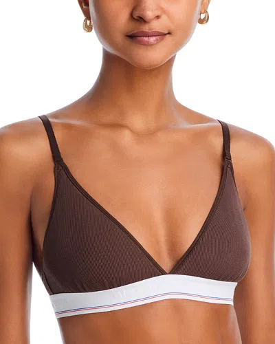 Alexander Wang V Neck Bralette In Chocolate