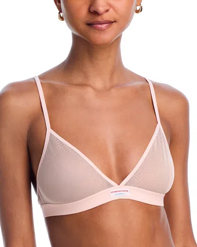 Alexander Wang V Neck Bralette In Peach Skin