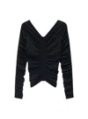 Alexander Wang Ruched Pullover In Black