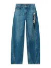 Alexander Wang Logo-patch Ballloon Jeans In Denim