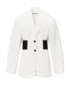 Alexander Wang Velour Logo-waist Track Trousers In White