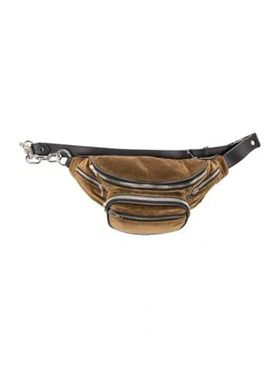 Pre-owned Alexander Wang Velvet Belt Bag In Green