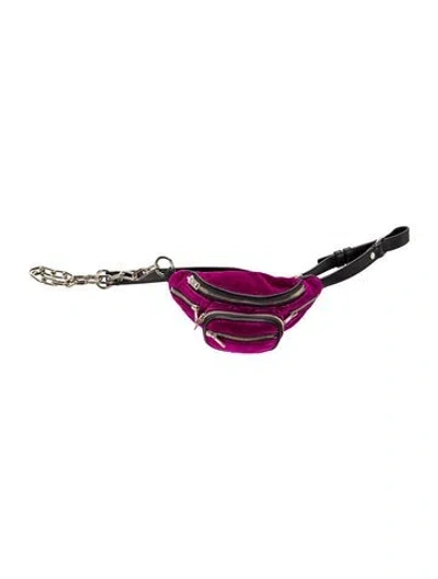 Pre-owned Alexander Wang Velvet Belt Bag In Purple