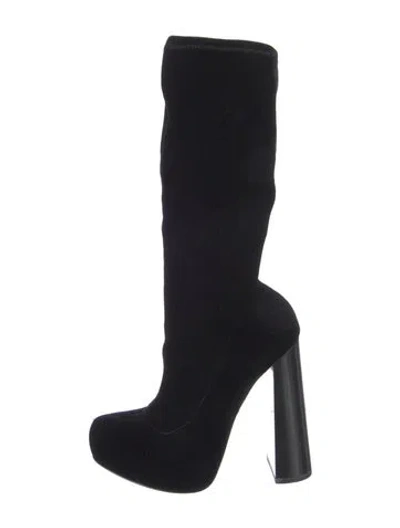 Pre-owned Alexander Wang Velvet Boots In Black