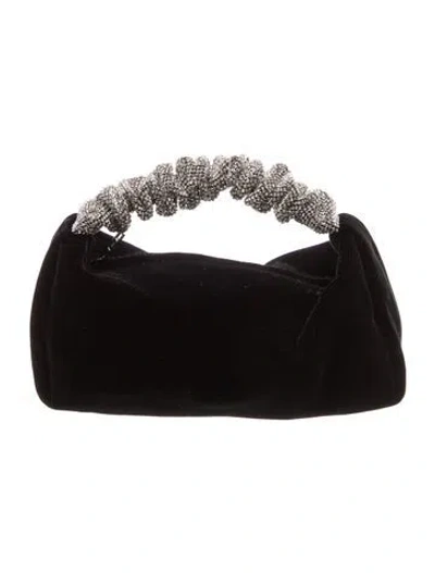 Pre-owned Alexander Wang Velvet Top Handle Bag In Black