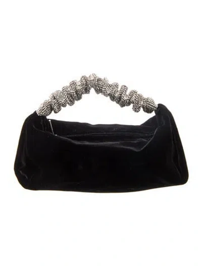 Pre-owned Alexander Wang Velvet Top Handle Bag In Black