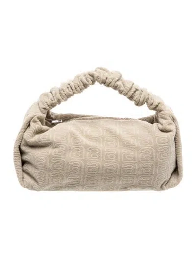 Pre-owned Alexander Wang Velvet Top Handle Bag In Neutral