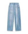 Alexander Wang Velvet Track Pants In Blue