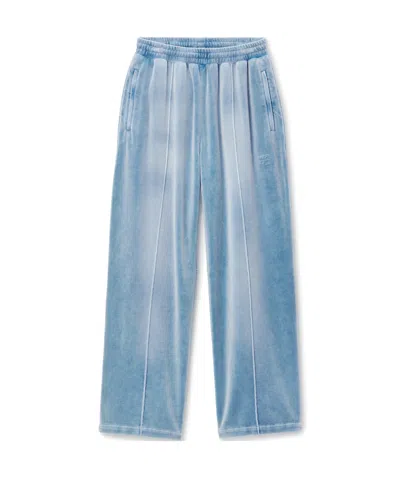 Alexander Wang Velvet Track Pants In Blau