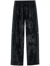 Alexander Wang Velvet Track Pants In Schwarz