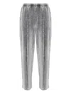 Alexander Wang Velvet Wide-leg Sweatpants In Gray