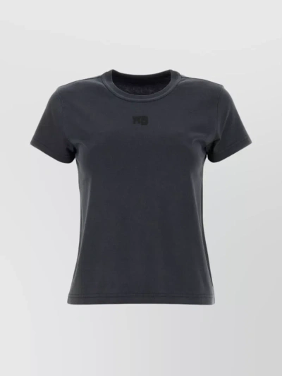 Alexander Wang Logo-print Short-sleeve T-shirt In Black