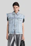 Alexander Wang Vest In Blue Cotton In Blue