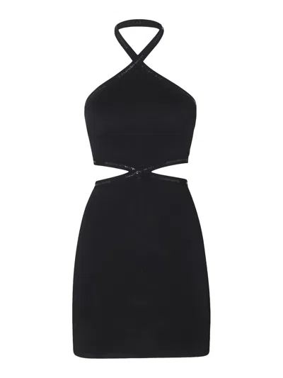 ALEXANDER WANG BLACK STRETCH CUT OUT MINI DRESS